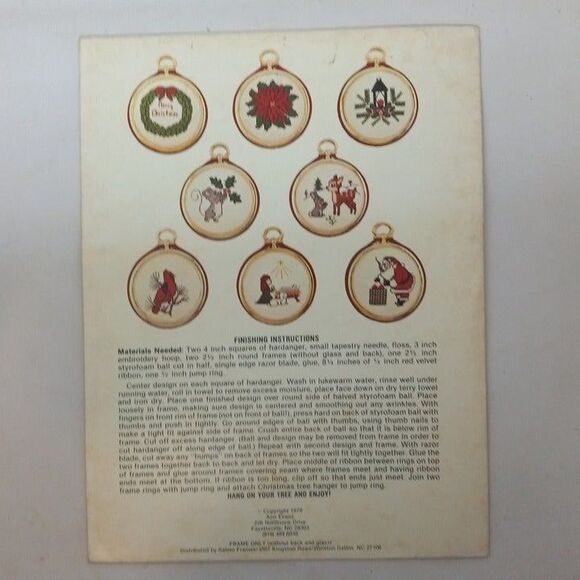 Christmas Cross Stitch Pattern Book Lot-Vintage-1970s-Ornaments-Stocking - Picture 8 of 10
